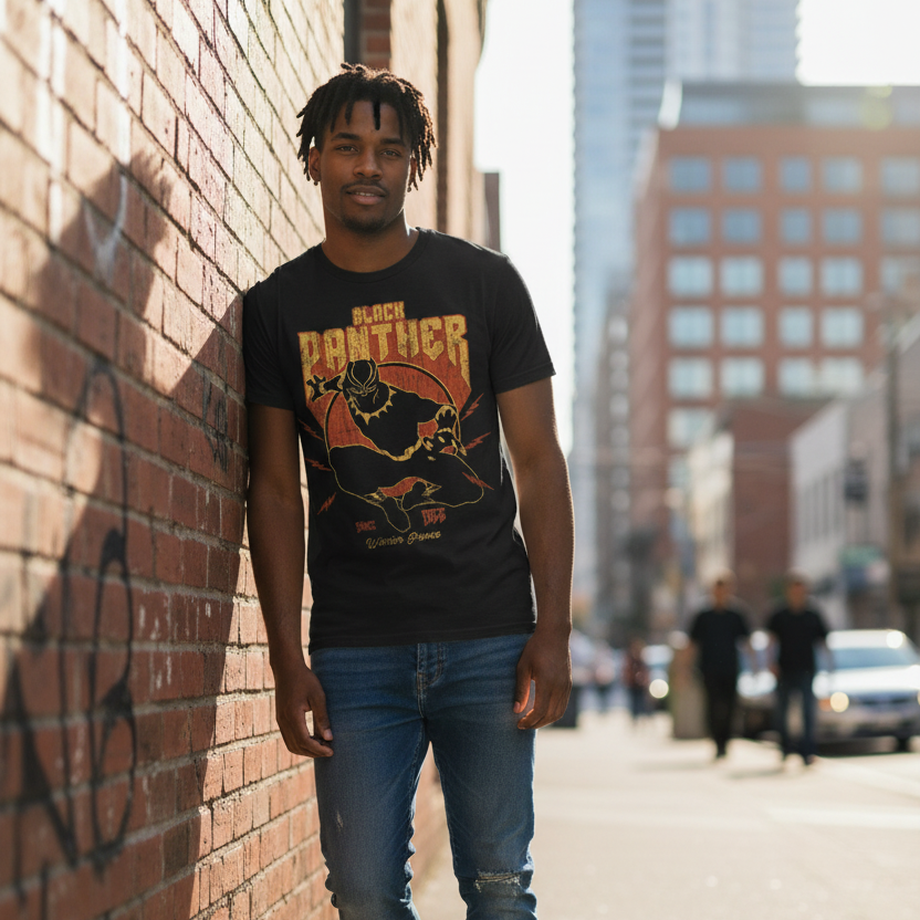 Men's Marvel Lighting Panther T-Shirt