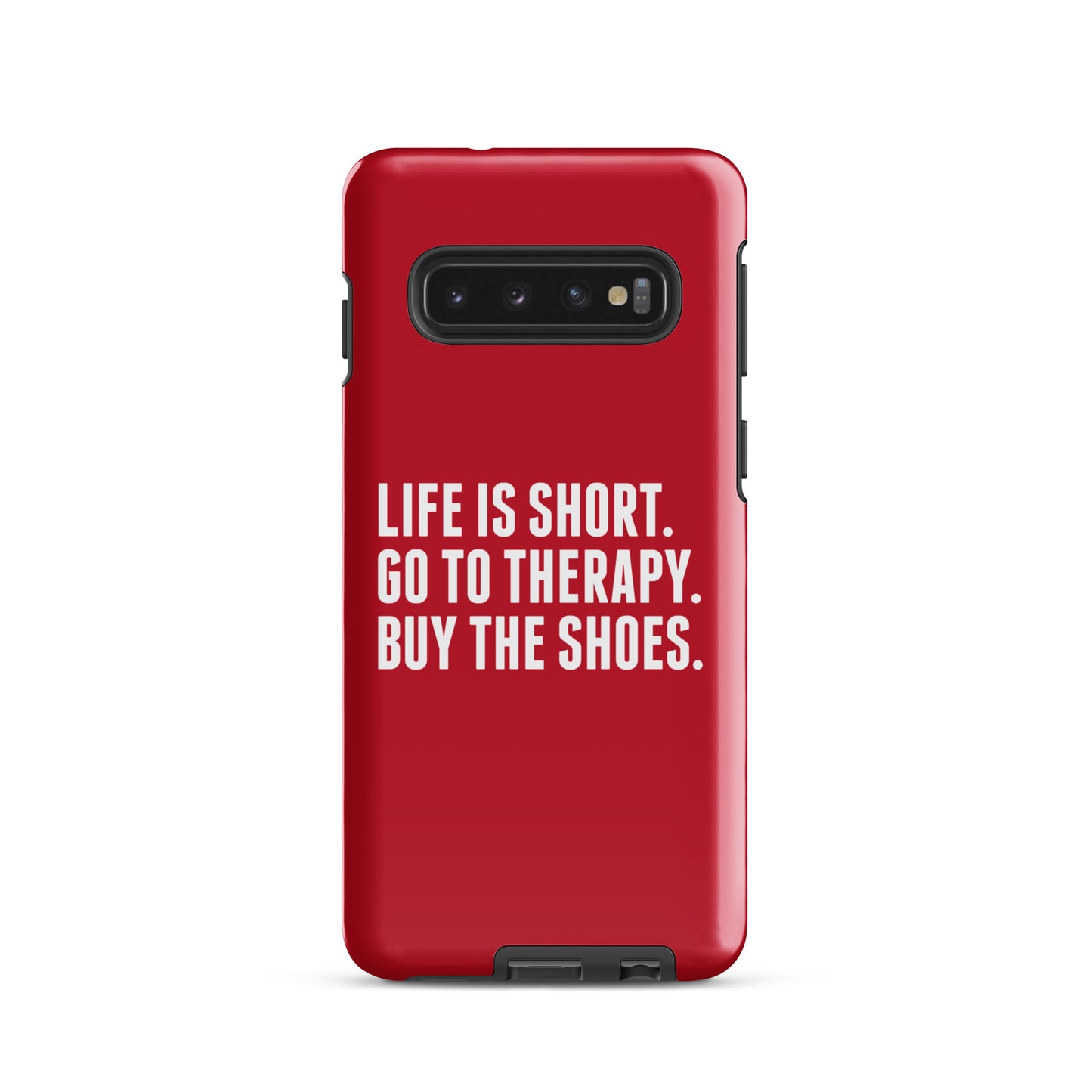 Life is Short Tough case for Samsung® (Red)