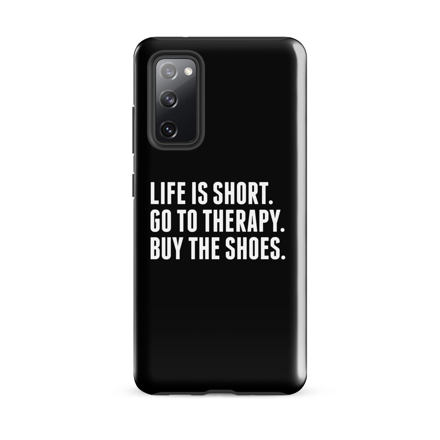 Life is Short Tough case for Samsung® (Black)