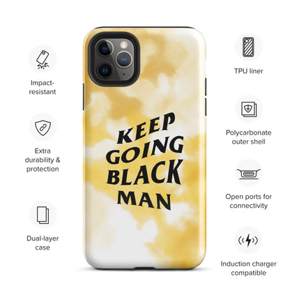 Keep Going Black Man Tough Case for iPhone®