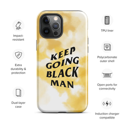 Keep Going Black Man Tough Case for iPhone®
