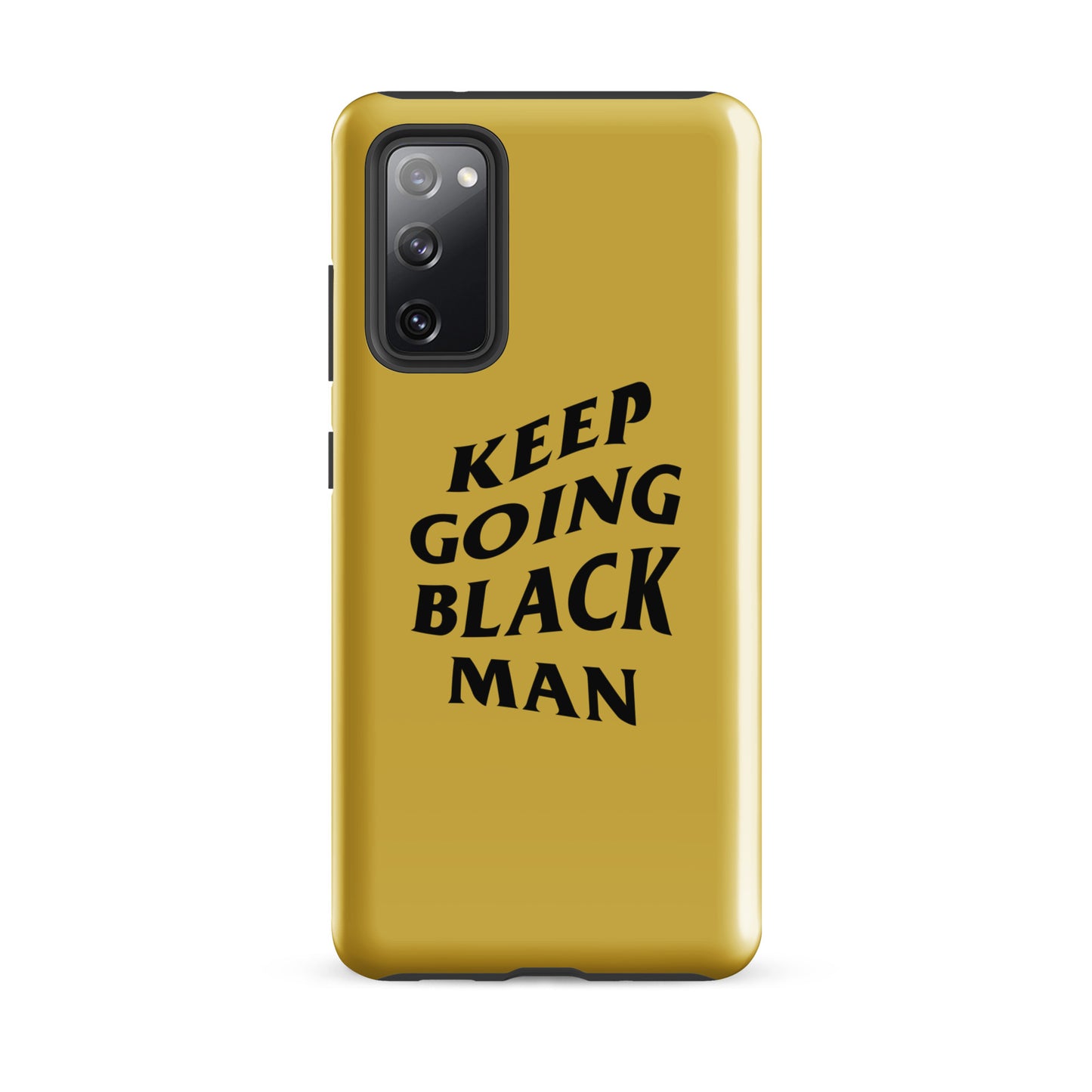 Keep Going Black Man Tough case for Samsung® (Gold)