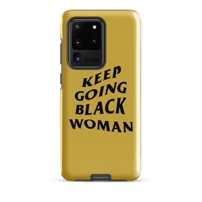 Keep Going Black Woman Tough case for Samsung® (Gold)
