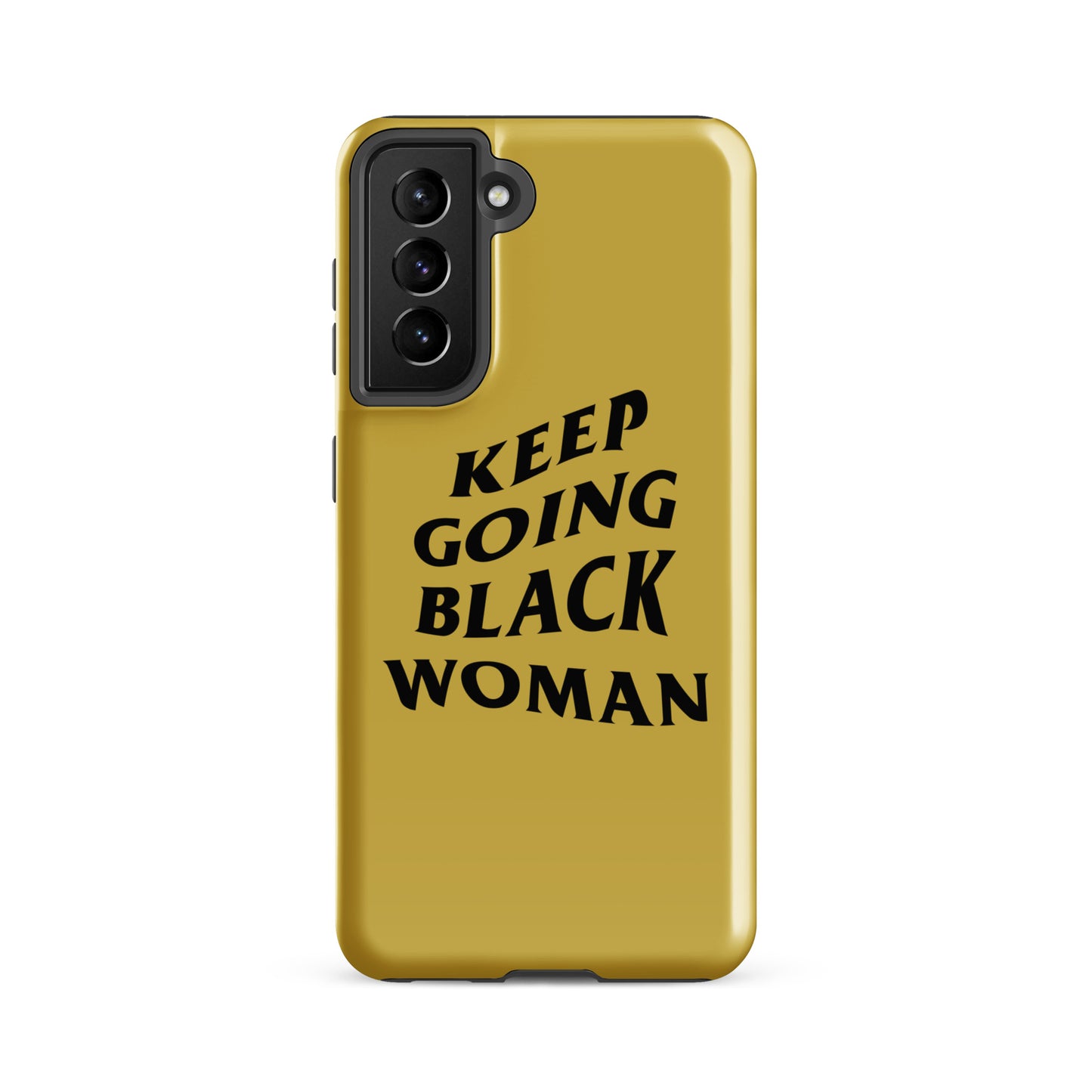 Keep Going Black Woman Tough case for Samsung® (Gold)