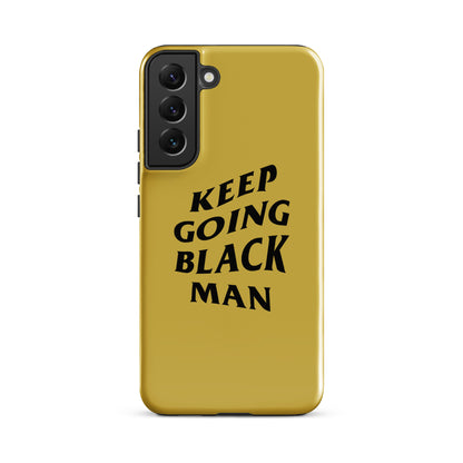 Keep Going Black Man Tough case for Samsung® (Gold)