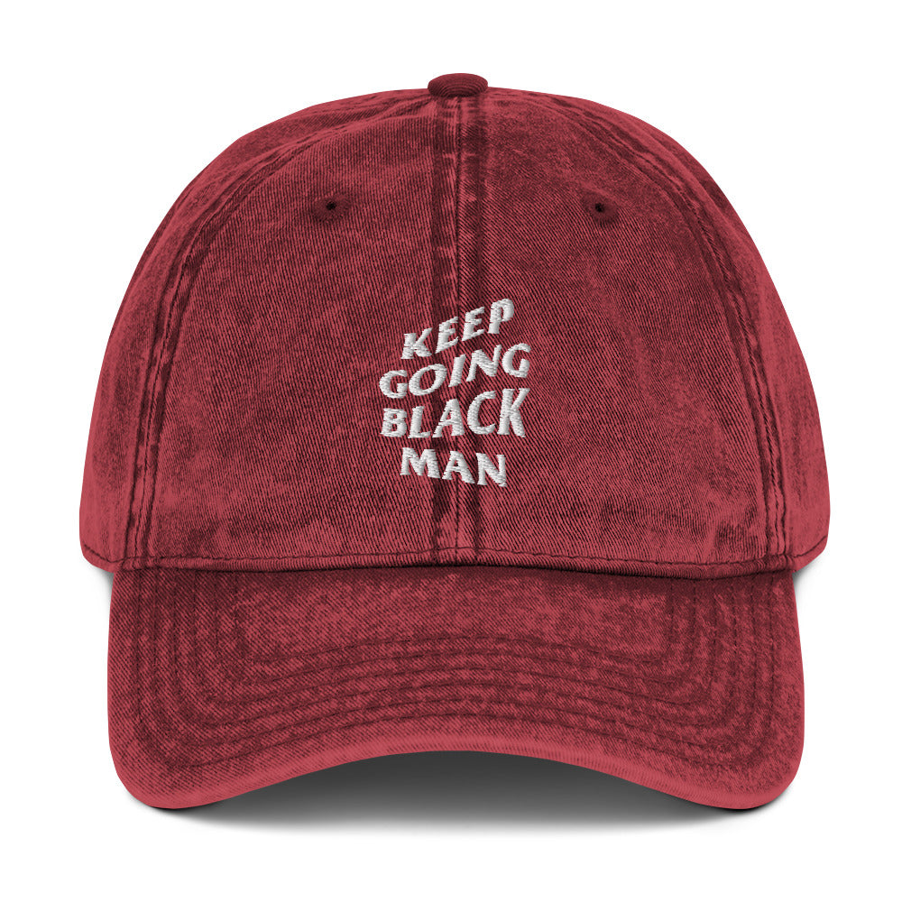 Keep Going Black Man Hat